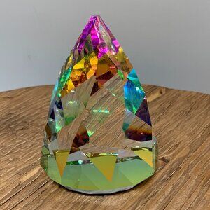 Swarovski Crystal Cone Rio Multi Colored Paperweight